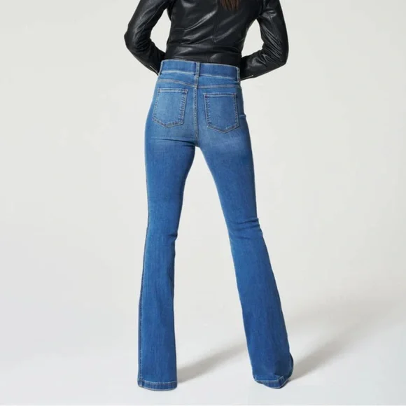 Spanx Flare High Rise Pull-On Jeans - Picture 2 of 8